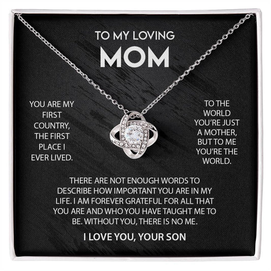 To My Loving Mom | Love Knot Necklace.